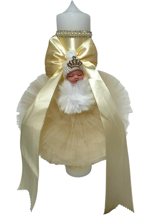 Lumanare Botez Bebe Puf Aur 03